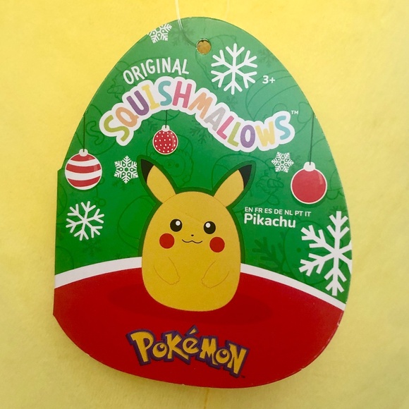 Pokemon Pikachu, 20" Squishmallow, Winter Hat, Christmas Holiday Plush NEW, RARE - Picture 7 of 14